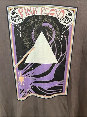 Pink Floyd Graphic Tee - Black with Purple, White & Pink Accents
